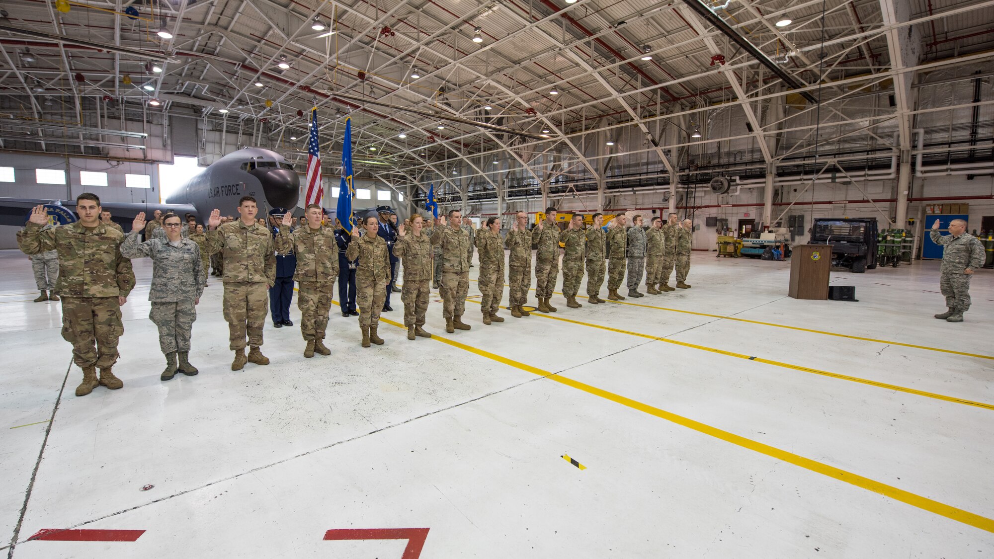 30 APS conducts mass re-enlistment