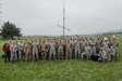 U.S. Airmen from various Air National Guard units, participate in a group photo