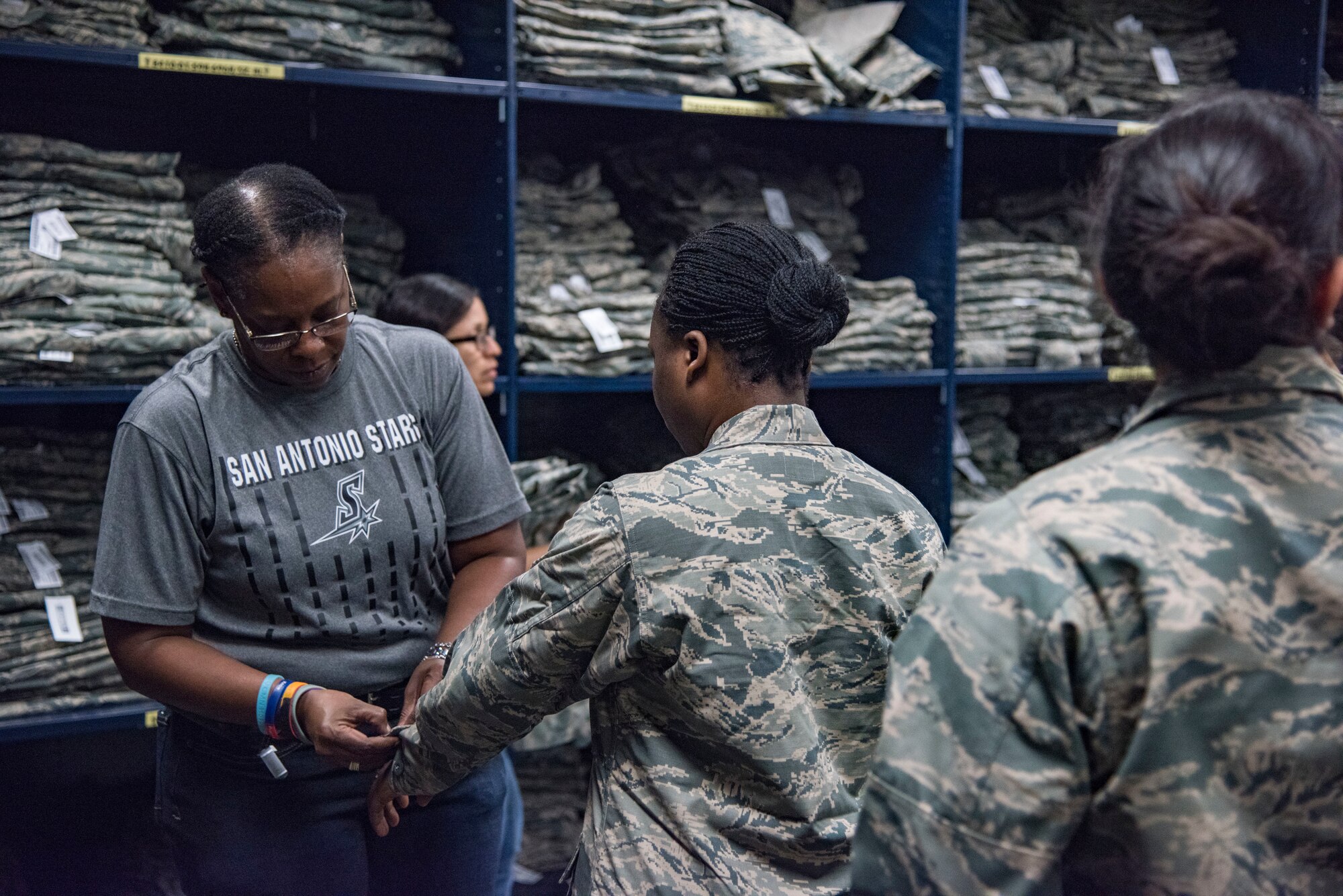 Initial clothing issue office dresses trainees as Airmen 37th Training Wing Article Display
