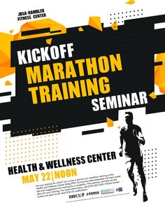 Joint Base San Antonio-Randolph’s Rambler Fitness Center has scheduled a class to help set up budding and experienced runners for success in the Air Force Marathon on Sept. 21 and future events.The Kickoff Marathon Training Seminar is set for noon May 22 at the fitness center, building 999.