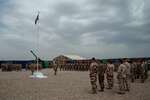 Task Force Wagram met to celebrate the end of the longest deployment of CAESAR artillery personnel April 29, 2019, Iraq. More than 1,100 French soldiers have been deployed within TF Wagram in Iraq to support ground troops in the liberation of territories under Daesh control.