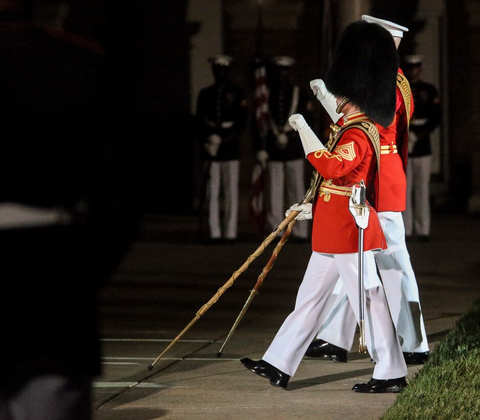 The guest of honor for the parade was the Honorable, David L. Norquist, Under Secretary of Defense (Comptroller)/Chief Financial Officer and performing the duties of the Deputy Secretary of Defense, and the hosting official was the Assistant Commandant of the Marine Corps, Gen. Gary L. Thomas.