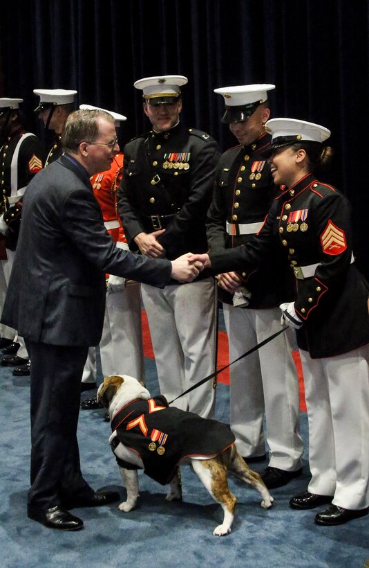 The guest of honor for the parade was the Honorable, David L. Norquist, Under Secretary of Defense (Comptroller)/Chief Financial Officer and performing the duties of the Deputy Secretary of Defense, and the hosting official was the Assistant Commandant of the Marine Corps, Gen. Gary L. Thomas.