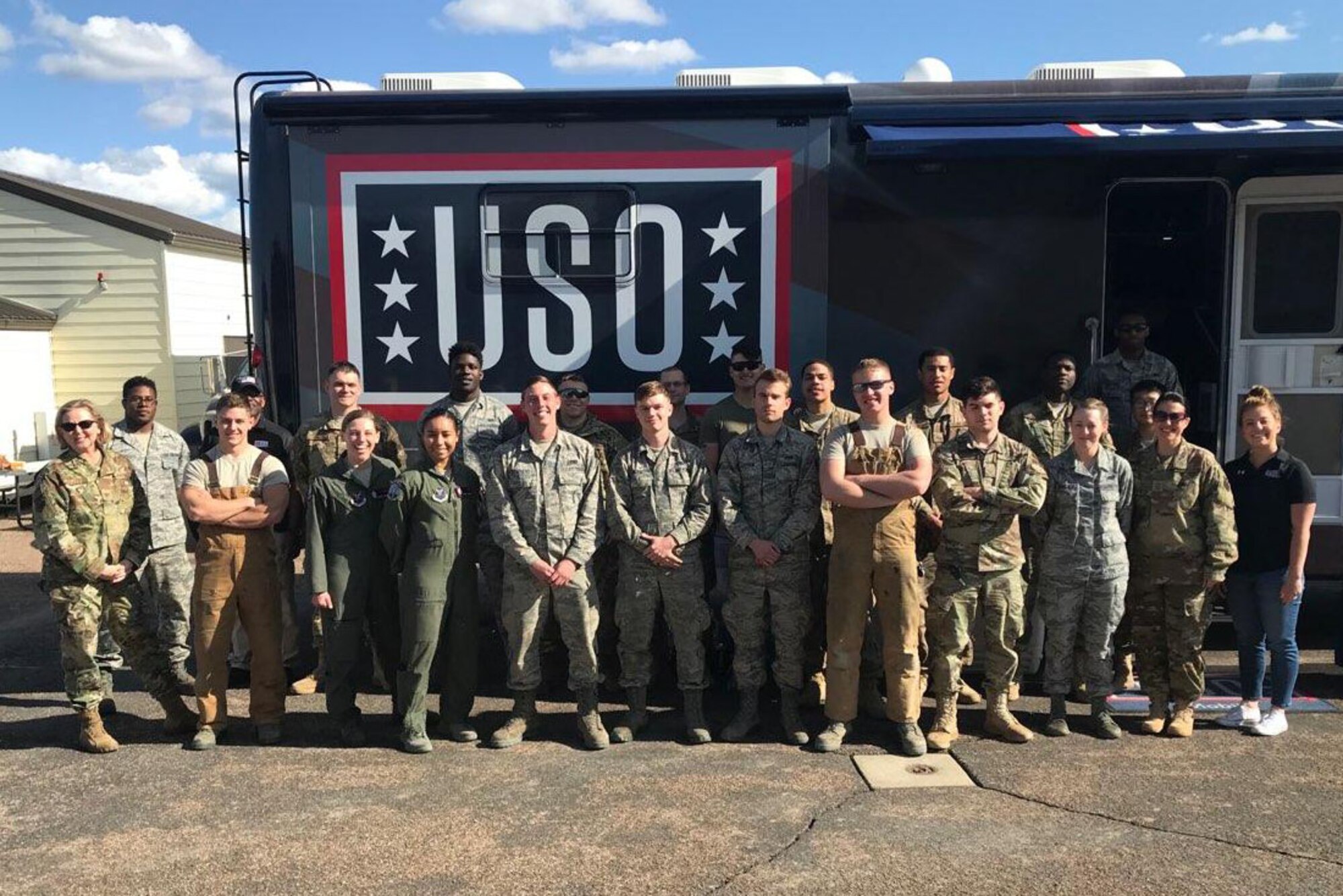 The USO visited the 12th Missile Squadron to provide entertainment for field-deployed Airmen.