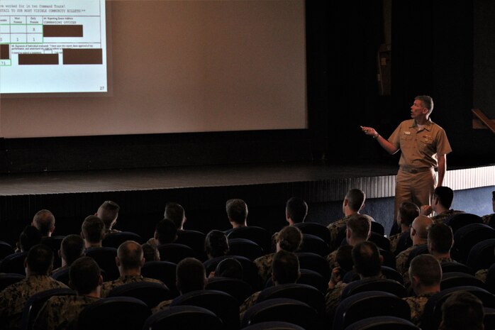 community briefing given by Capt. Derek Trinque