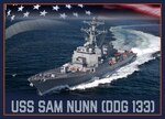 190506-N-DM308-001 WASHINGTON (May 6, 2019) An artist rendering of the future Arleigh Burke-class guided-missile destroyer USS Sam Nunn (DDG 133). (U.S. Navy photo illustration/Released)