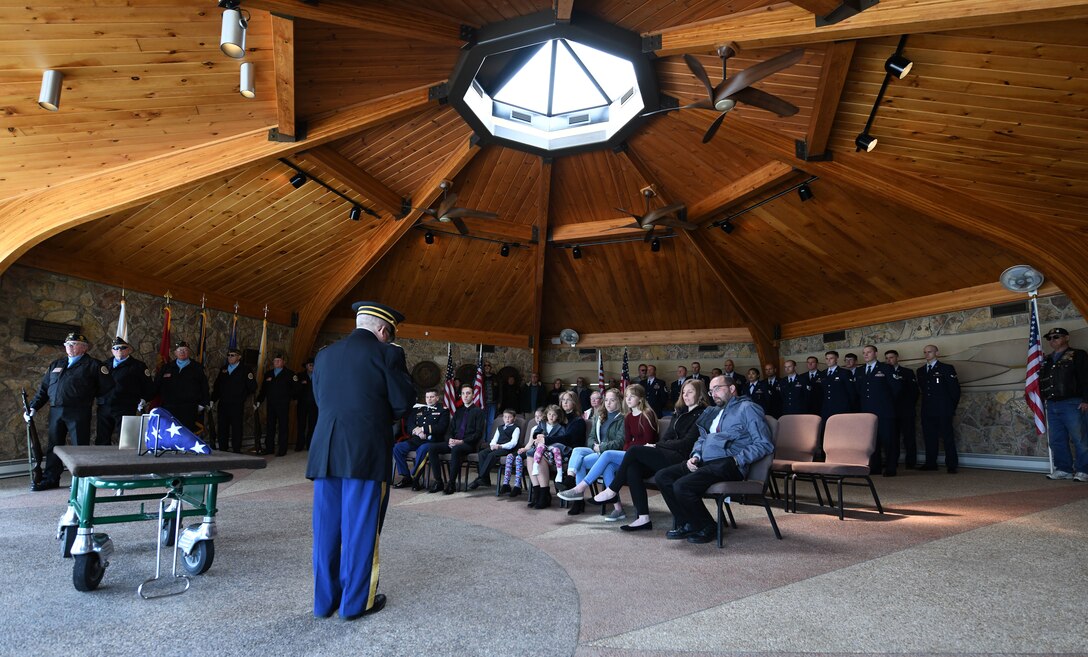 Former Pfc. Carroll E. Lonas, was laid to rest at the Black Hills National Cemetery in Sturgis, S.D., May 9, 2019.  Lonas, 94, had served as a rifleman with the U.S. Army National Guard’s 45th Infantry Division during World War II. Lonas was captured by the Germans and detained for fourteen months, where, at one point, he was put in front of a firing line to be executed. He was spared when an allied forces firing plane flew by. Ultimately, he escaped to friendly territory after hiking approximately 1,100 miles. (U.S. Air Force photo by Airman 1st Class Christina Bennett)