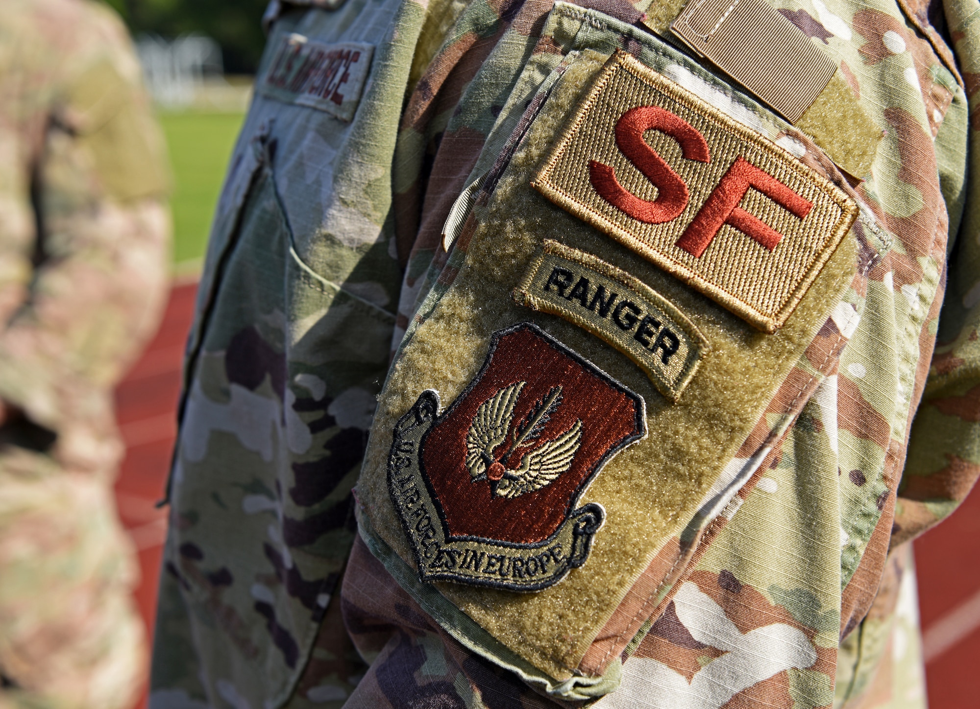 Defenders from the 100th and 48th Security Forces Squadrons based at RAF Mildenhall and RAF Lakenheath competed in the 48th Security Forces Squadron’s “Spartan Race,” which is a part of National Police Week at RAF Lakenheath, England, May 14, 2019. This commemorative week began in 1962 when U.S. President John F. Kennedy signed a proclamation which designated May 15 as “Peace Officers Memorial Day” and the week in which that date falls as National Police Week. (U.S. Air Force photo by Airman 1st Class Brandon Esau)