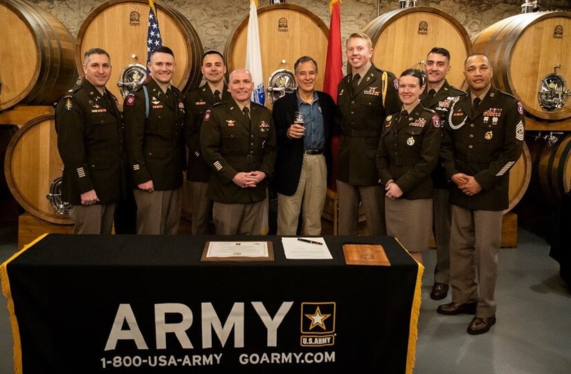 The Army and The Boston Beer Company recently entered into a partnership during a signing ceremony held during Army Week Boston. Thru the Partnership for Youth Success (PaYS) program, the ceremony recognized the intent of the company to strengthen its commitment to both veterans and its community.
