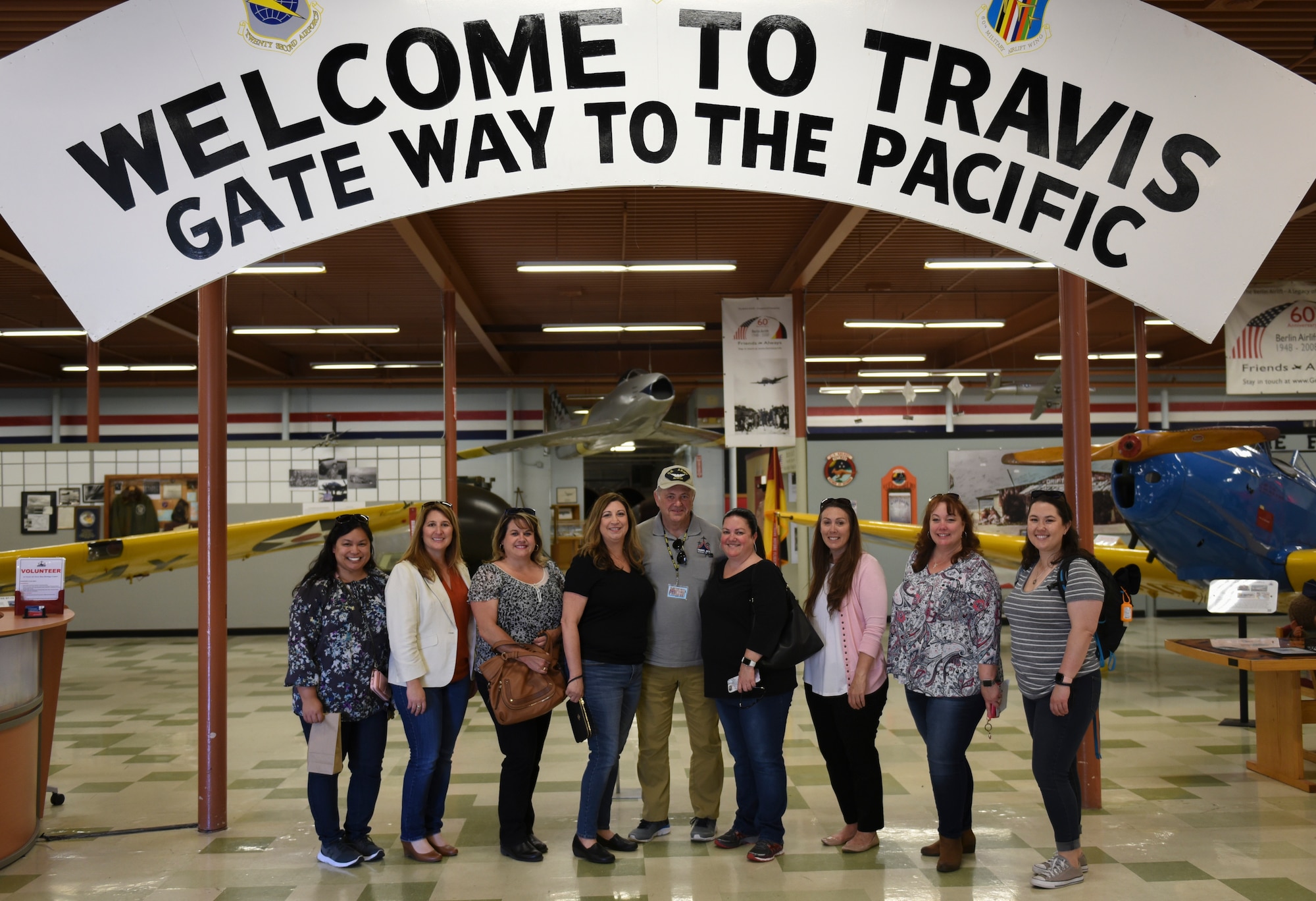 Participants of the Leadership Today course visit the Heritage Center May 2, 2019 during a tour at Travis Air Force Base, California. The program is designed to develop knowledgeable, skilled, committed and active future leaders in the community. (U.S. Air Force photo by Airman 1st Class Cameron Otte)