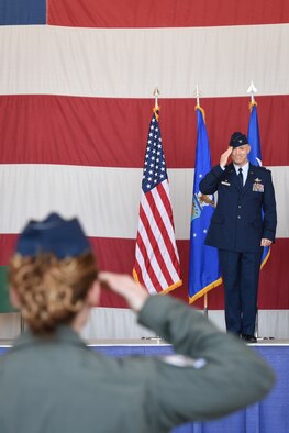 Amidst displays of the full airpower arsenal of the 944th Fighter Wing, Col. Bryan E. Cook, 944th FW outgoing commander, relinquished command to Col. James Greenwald, 944th FW incoming commander, during a change of command ceremony here, May 4, 2019.