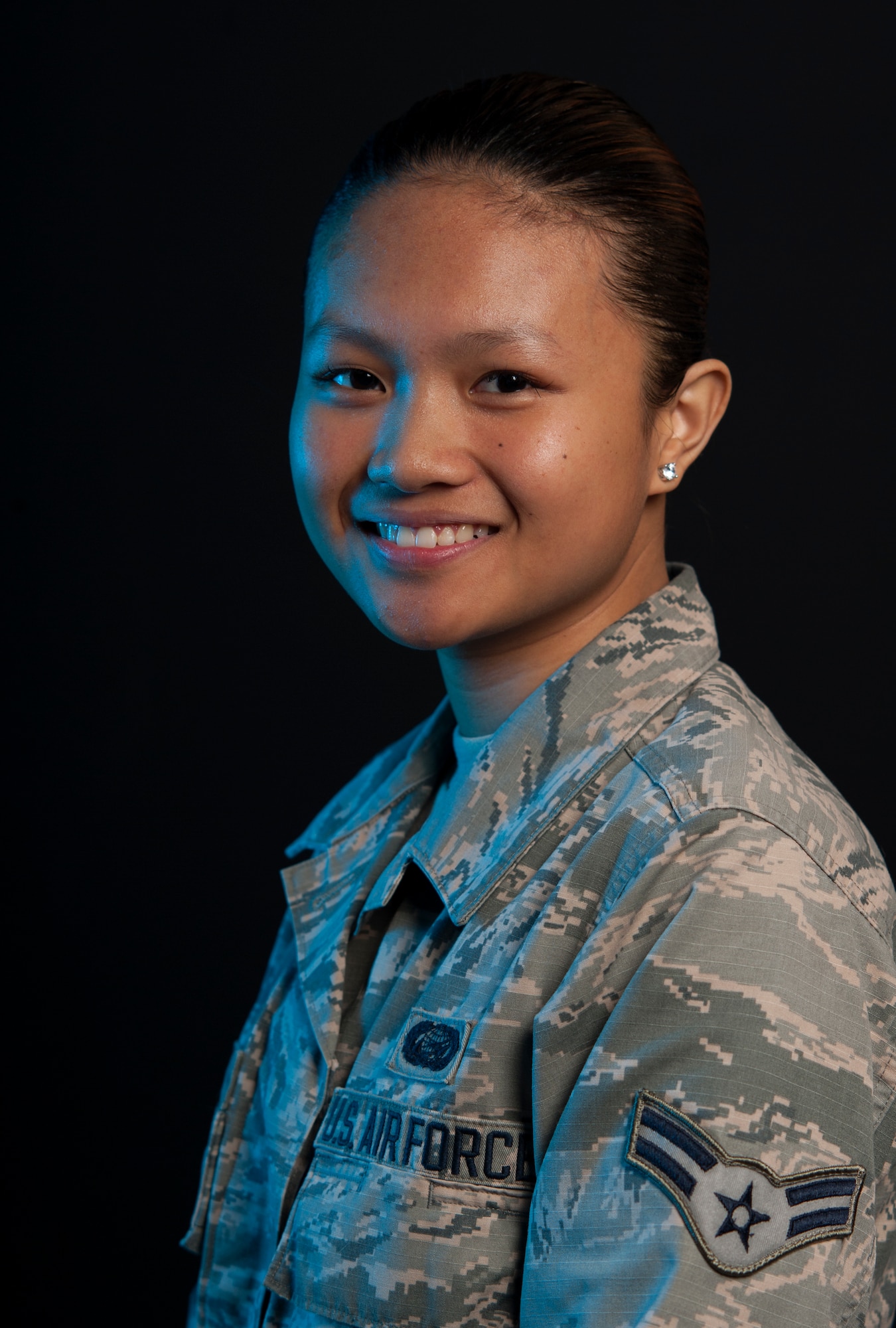 Airman 1st Class Elaiza Jane Andora grew up in the Philippines and moved to the United States with her family in 2015, joining the Air Force in 2017.