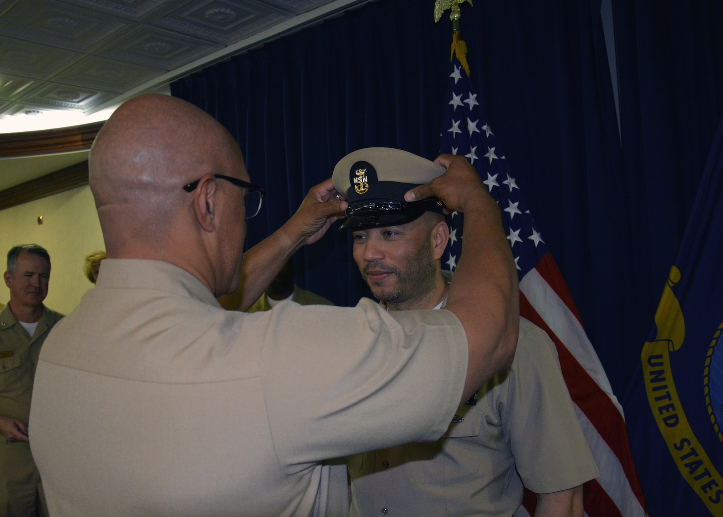 U.S. Naval Forces Europe-Africa/U.S. 6th Fleet (CNE-CNA/C6F), headquartered in Naples, Italy, pinned two new master chief petty officers, May 3, 2019.