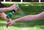 When applying the bug spray, you’ll also want to ensure you apply it evenly, but don’t overapply. Shake the container and spray onto all uncovered skin and clothes (approximately 4 to 8 inches away unless label directions state otherwise.)