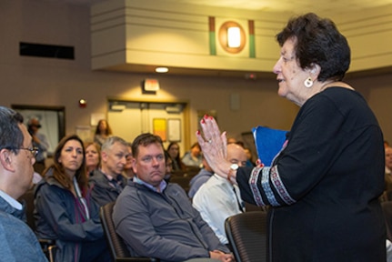 Holocaust survivor shares firsthand accounts during visit to NUWC Division Newport