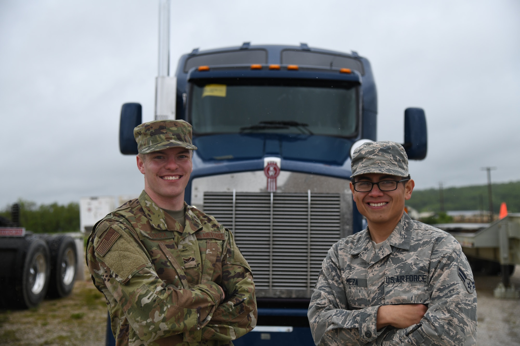 U.S. Air Force Airmen posing for photo