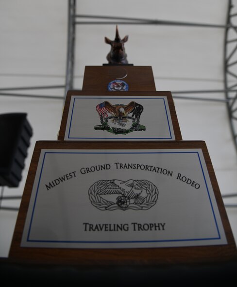 Trophy sits on table