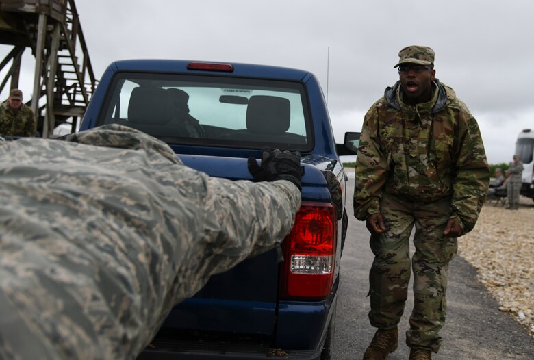 U.S. Air Force Airman motivating