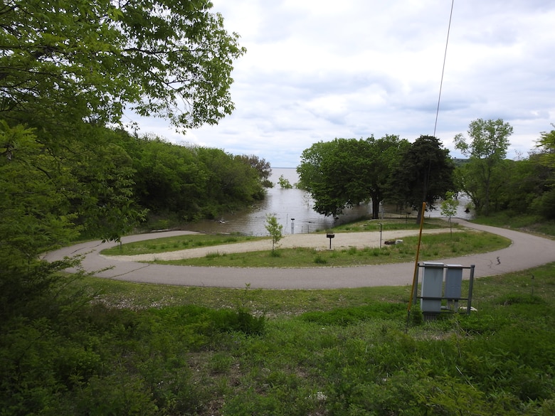 Flooded Point-Loop campsites at Tuttle Creek Cove Campground. Contributed photo taken May 10, 2019.