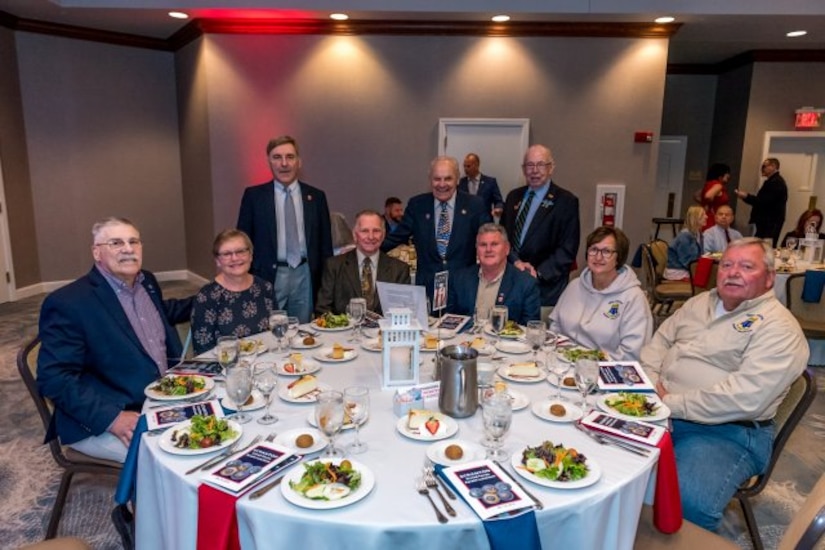 Group of attendees at the Armed Forces Day luncheon.