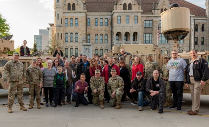 Group photo of Team Tobyhanna with Ryan Leckey