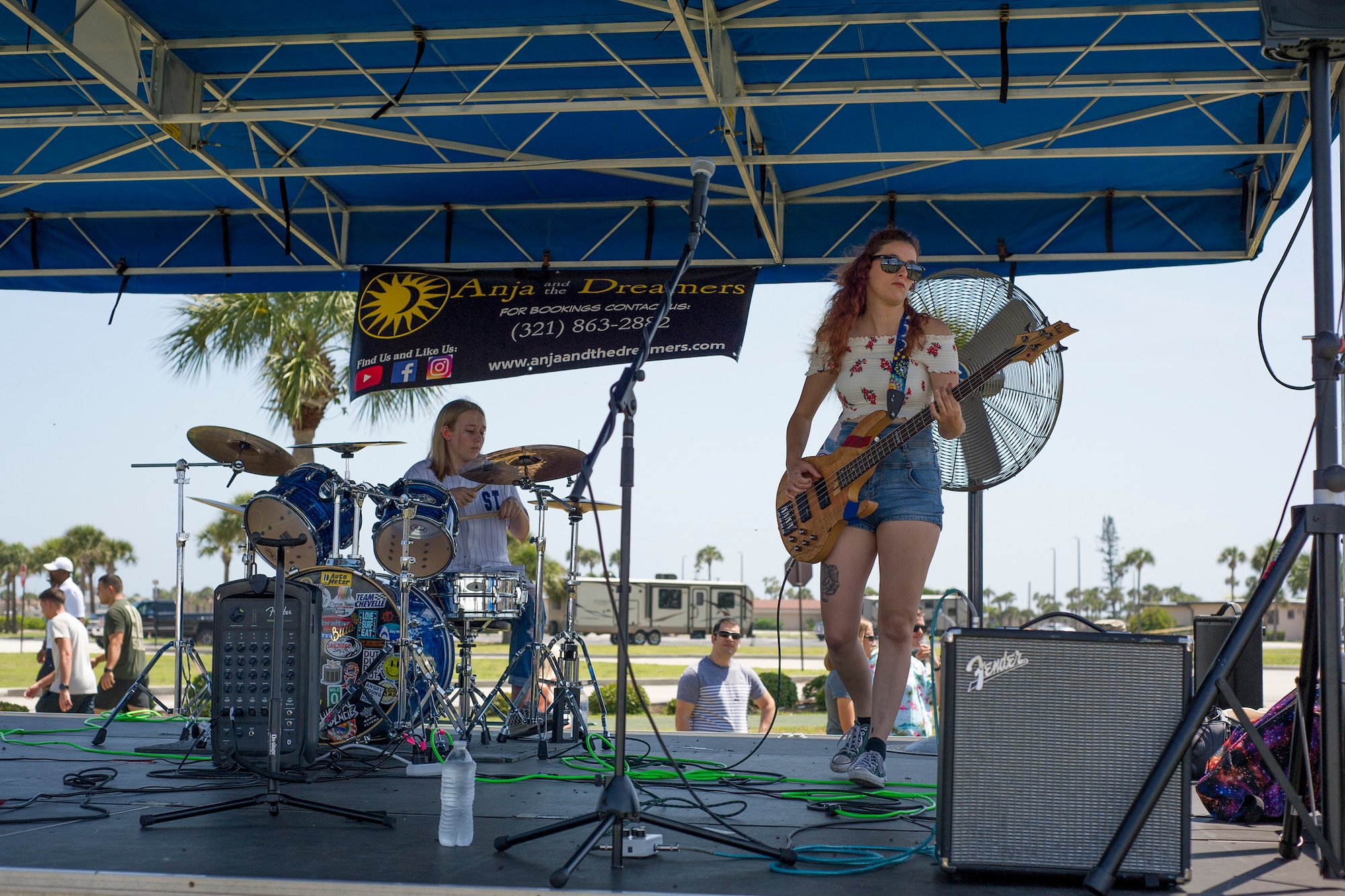 The 920th Rescue Wing held a biannual family day, at Patrick Air Force Base, Florida, Saturday, May 4, complete with food, games and live music. A local band, Anja and the Dreamer, provided live entertainment. (U.S. Air Force photo)