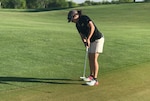Army 2nd. lt. Melanie DeLeon, USAG Bavaria, Germany captures gold as top golfers from around the military compete for gold during the 2019 Armed Forces Golf Championship held at the Falcon Dunes Golf Course at Luke Air Force Base, Arizona from May 15-18.