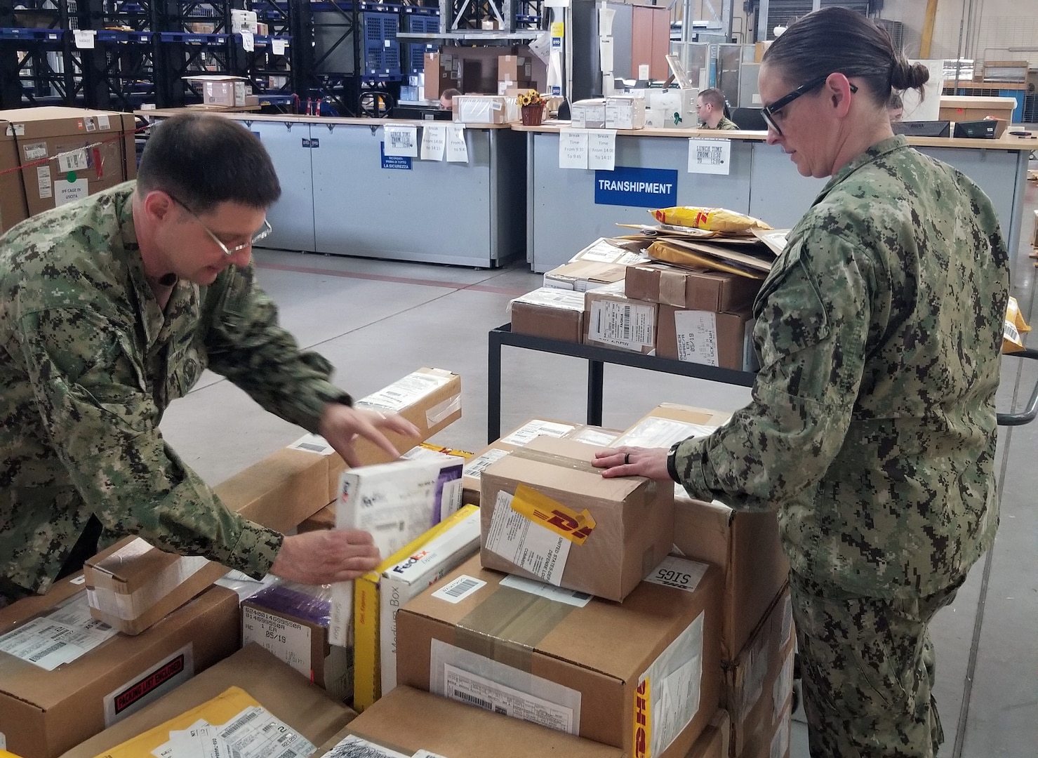 DLA Distribution Navy Reservists Support Saber Guardian 2019 at DLA Distribution Sigonella, Italy