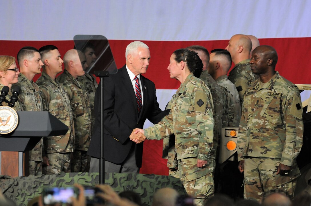 88th RD greet vice president at Fort McCoy