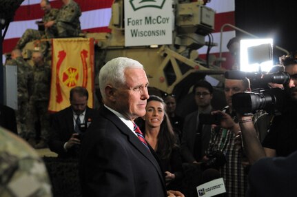 88th RD greet vice president at Fort McCoy
