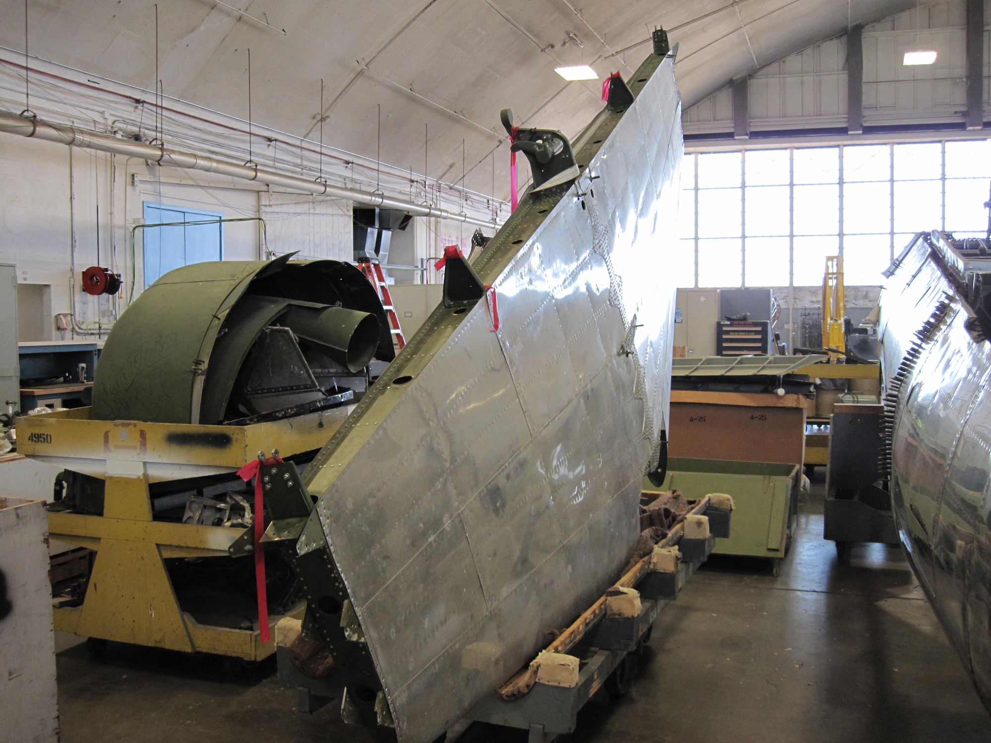 DAYTON, Ohio -- The Curtiss A-25A in storage at the National Museum of the United States Air Force. (U.S. Air Force photo)