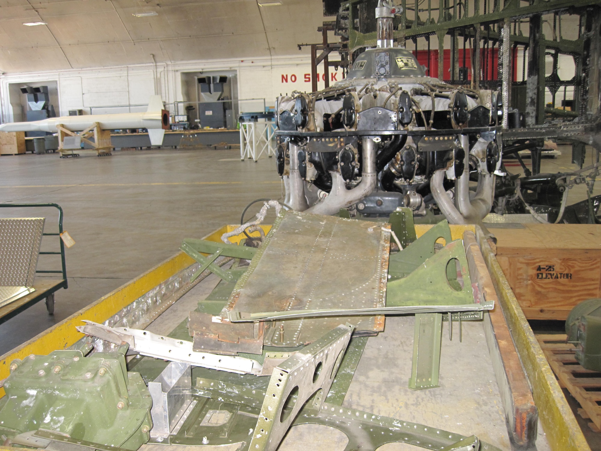 DAYTON, Ohio -- The Curtiss A-25A in storage at the National Museum of the United States Air Force. (U.S. Air Force photo)