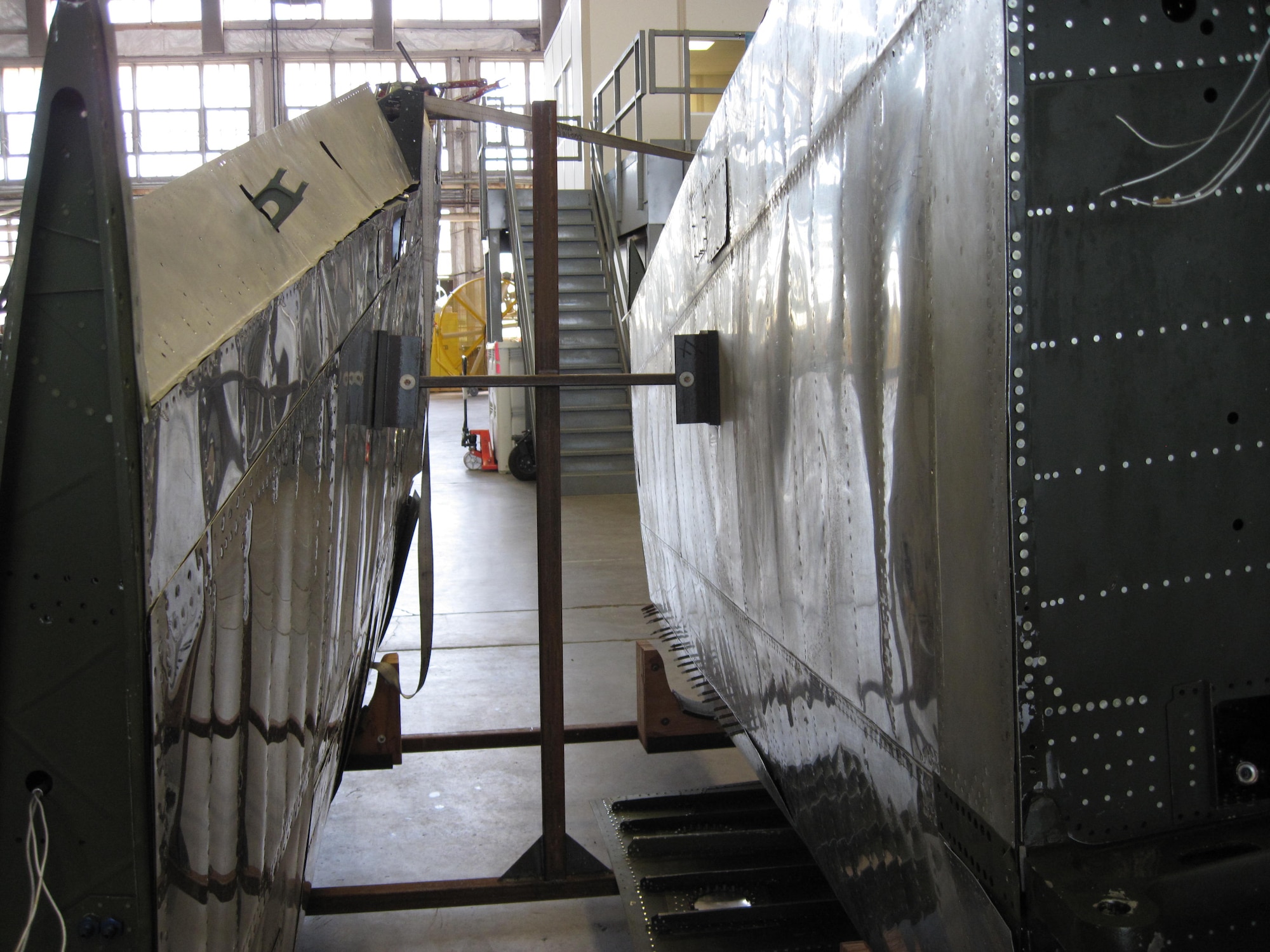 DAYTON, Ohio -- The Curtiss A-25A in storage at the National Museum of the United States Air Force. (U.S. Air Force photo)