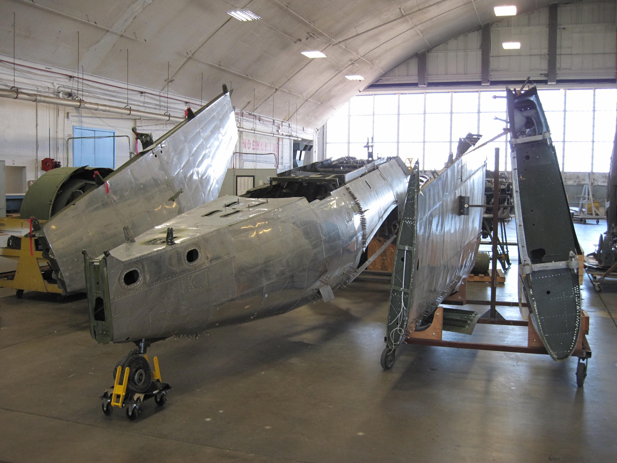 DAYTON, Ohio -- The Curtiss A-25A in storage at the National Museum of the United States Air Force. (U.S. Air Force photo)