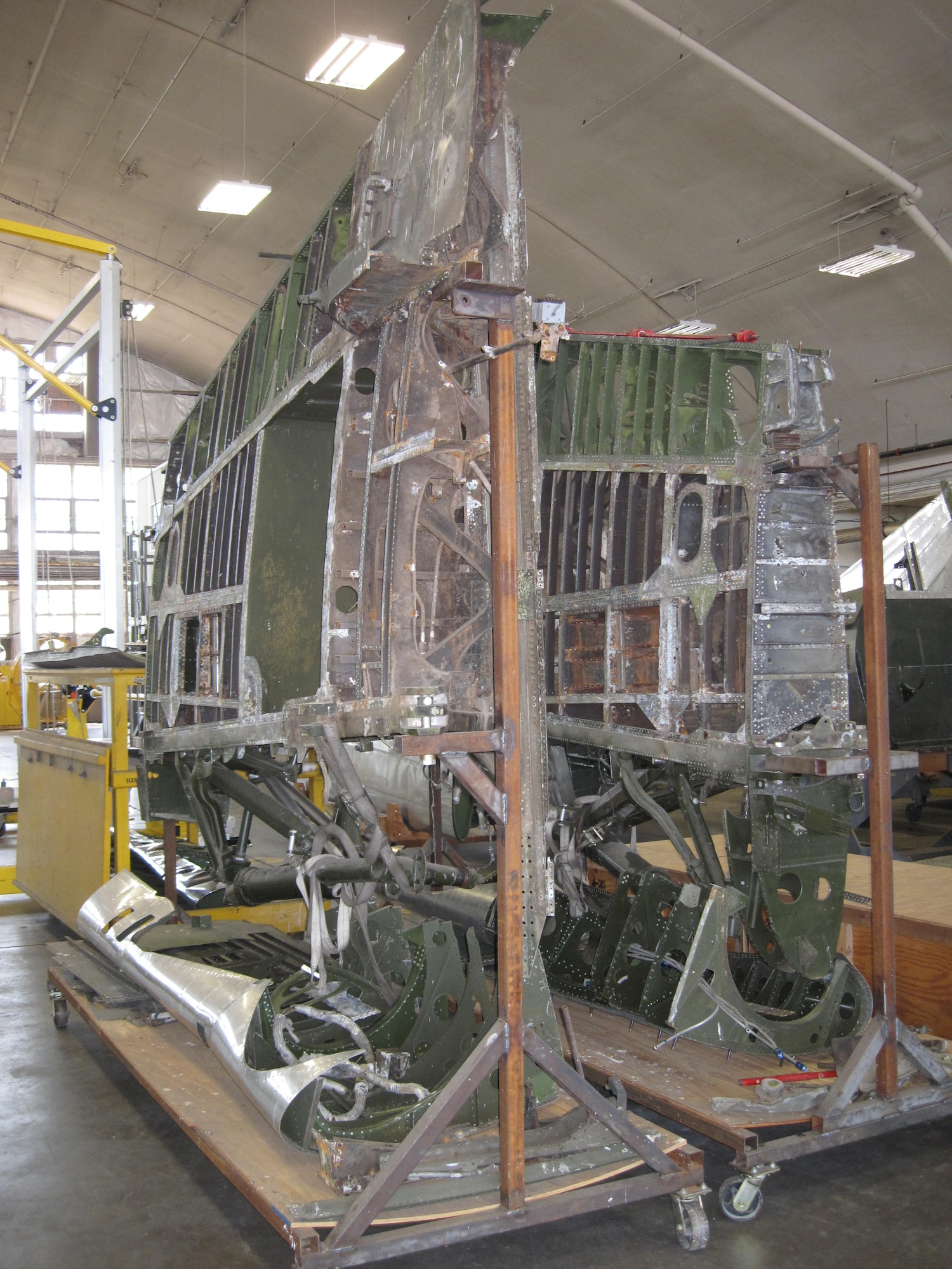 DAYTON, Ohio -- The Curtiss A-25A in storage at the National Museum of the United States Air Force. (U.S. Air Force photo)