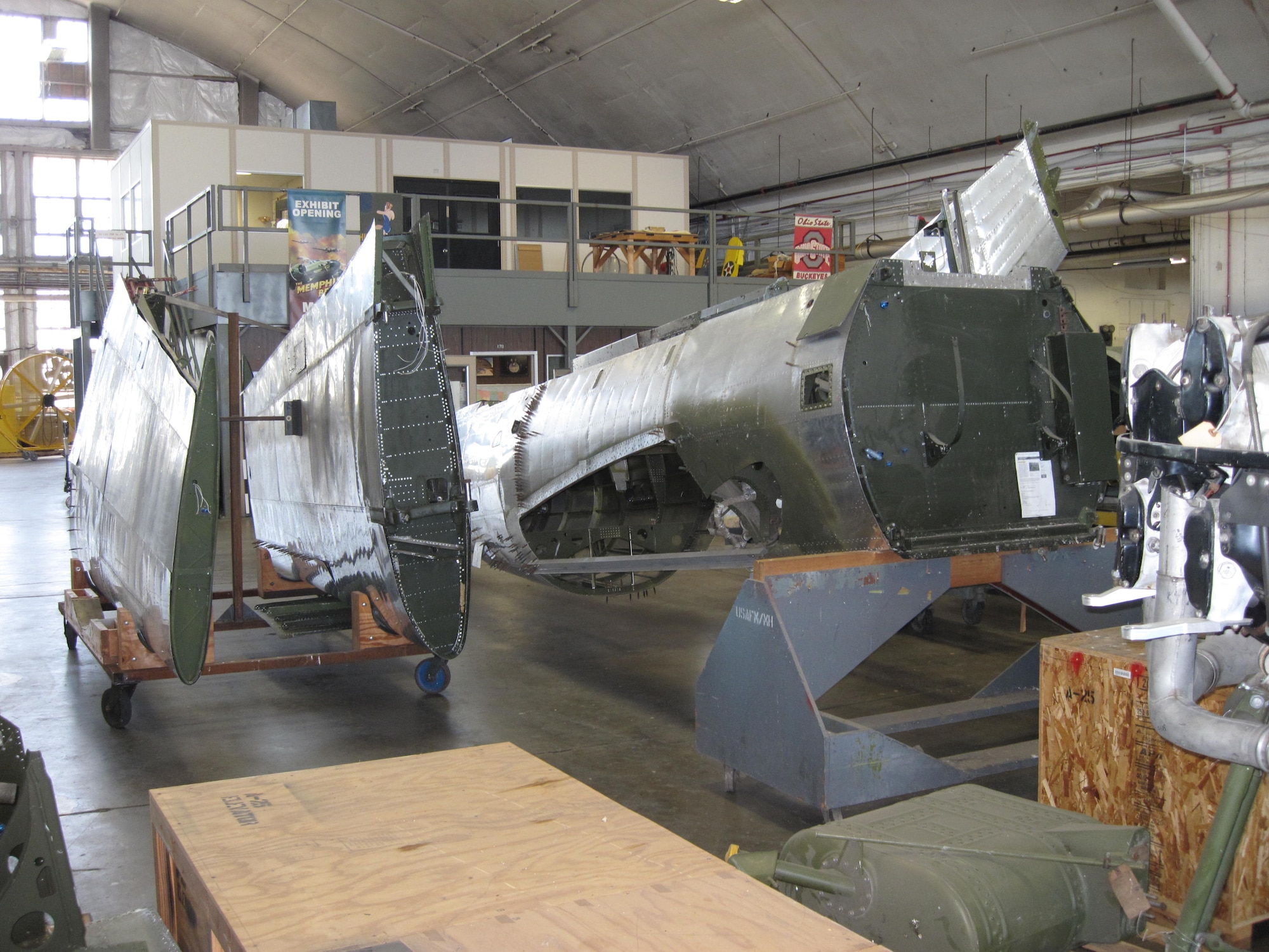 DAYTON, Ohio -- The Curtiss A-25A in storage at the National Museum of the United States Air Force. (U.S. Air Force photo)