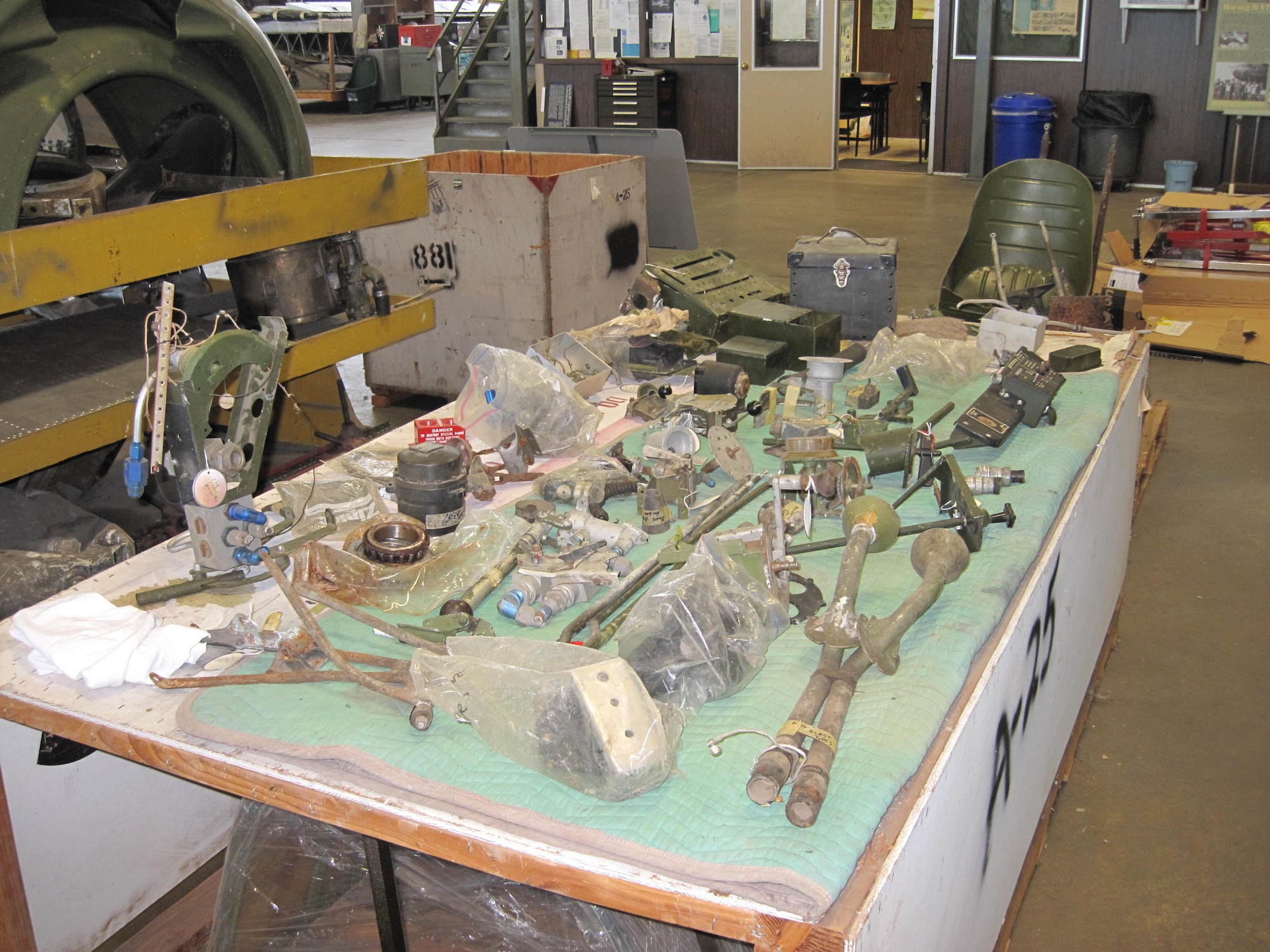 DAYTON, Ohio -- The Curtiss A-25A in storage at the National Museum of the United States Air Force. (U.S. Air Force photo)