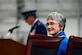 Jay Hone, spouse of Secretary of the Air Force Heather Wilson, is presented an award by Air Force Chief of Staff Gen. David L. Goldfein during the SECAF's farewell ceremony at Joint Base Andrews, Md., May 21, 2019. (U.S. Air Force photo by Wayne Clark)