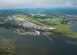 An aerial photograph of Langley Air Force Base and the Hampton Roads area during Airpower Over Hampton Roads Airshow at Joint Base Langley-Eustis, Virginia, May 20, 2018. (U.S. Air Force photo by Senior Airman Anthony Nin Leclerec)