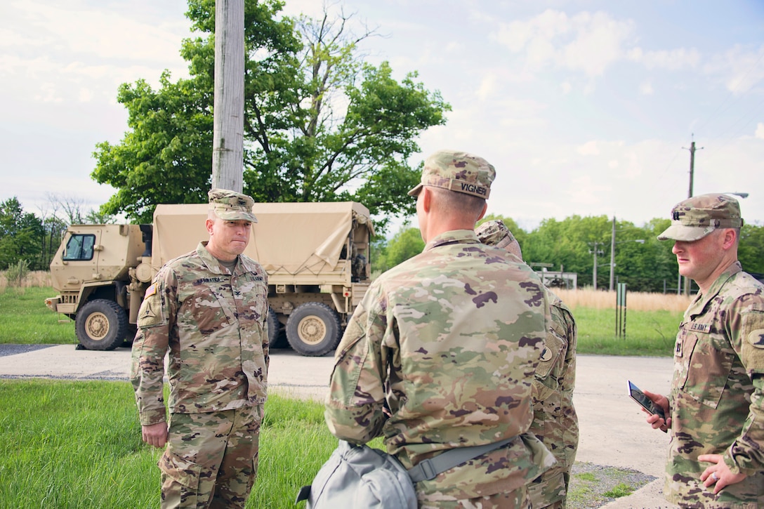The Delaware National Guard leadership team visited Delaware National Guard units today at Fort Indiantown Gap Training Site during their annual training.
