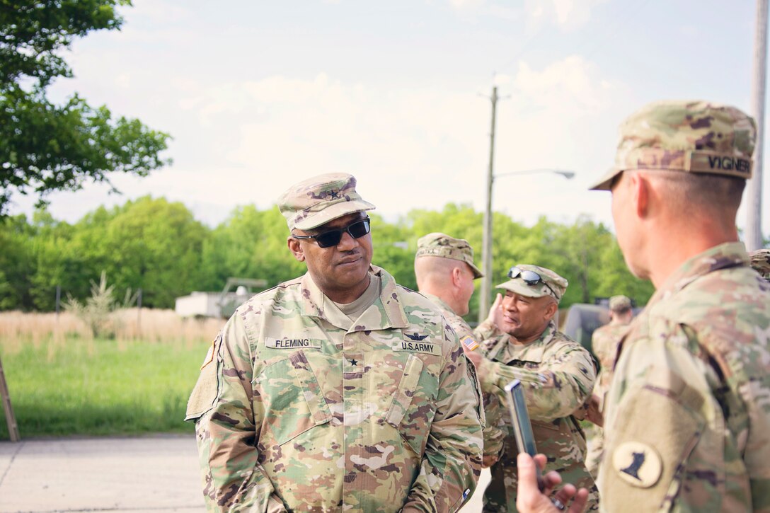 The Delaware National Guard leadership team visited Delaware National Guard units today at Fort Indiantown Gap Training Site during their annual training.