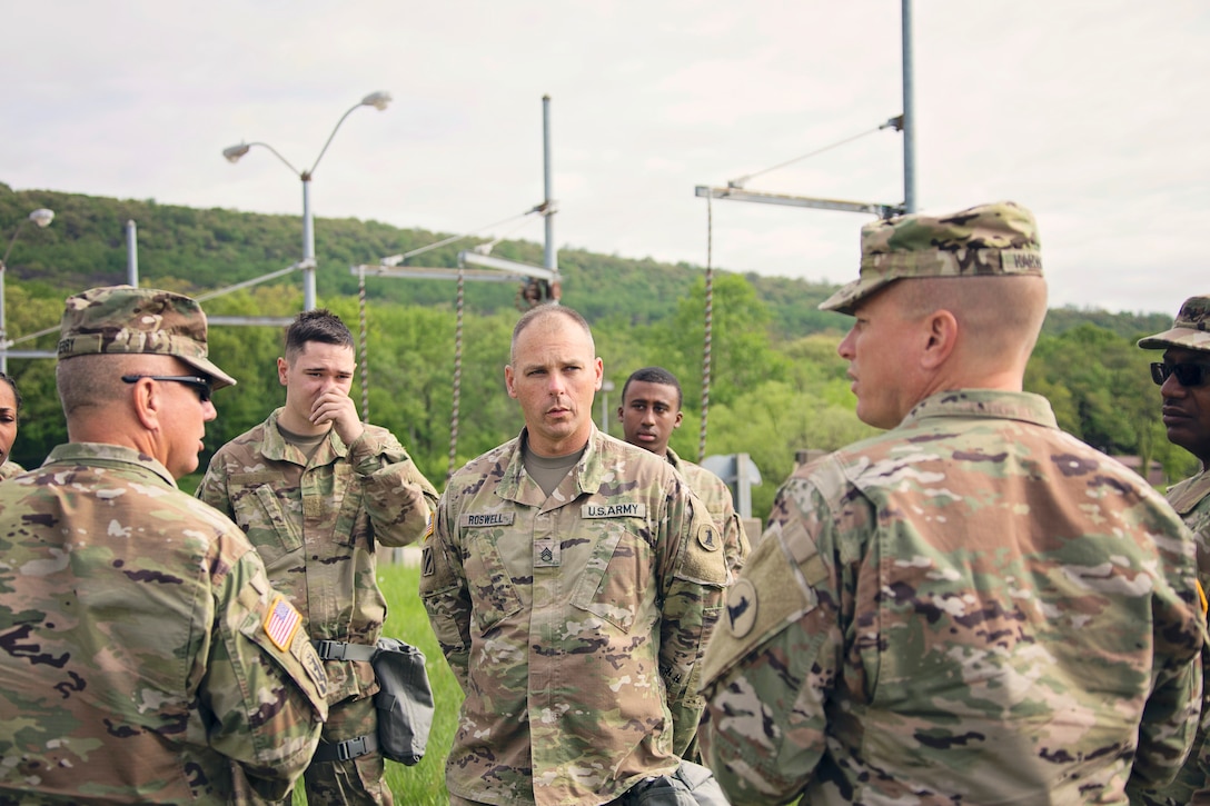 The Delaware National Guard leadership team visited Delaware National Guard units today at Fort Indiantown Gap Training Site during their annual training.