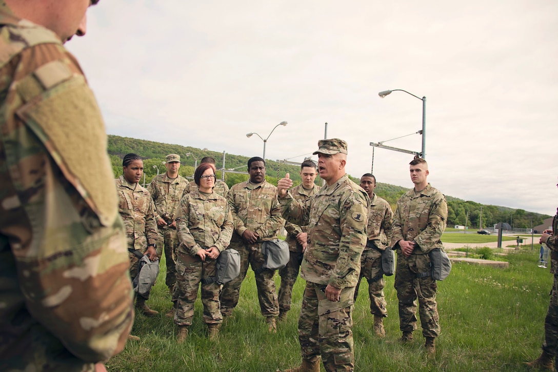 The Delaware National Guard leadership team visited Delaware National Guard units today at Fort Indiantown Gap Training Site during their annual training.