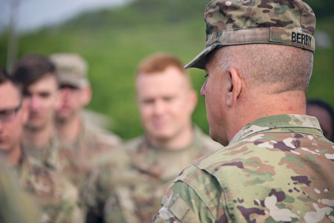 The Delaware National Guard leadership team visited Delaware National Guard units today at Fort Indiantown Gap Training Site during their annual training.