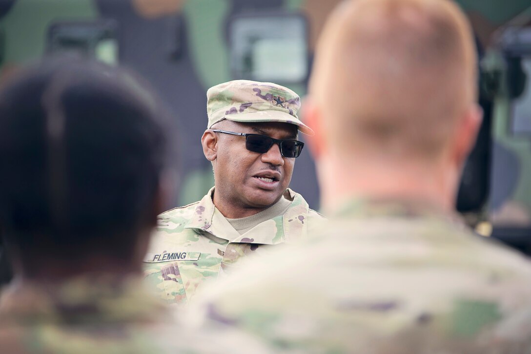 The Delaware National Guard leadership team visited Delaware National Guard units today at Fort Indiantown Gap Training Site during their annual training.
