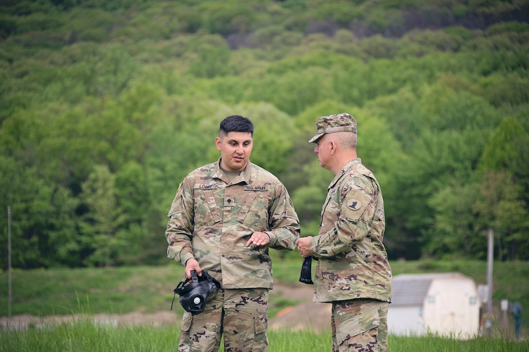 The Delaware National Guard leadership team visited Delaware National Guard units today at Fort Indiantown Gap Training Site during their annual training.