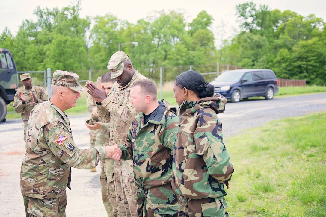 The Delaware National Guard leadership team visited Delaware National Guard units today at Fort Indiantown Gap Training Site during their annual training.