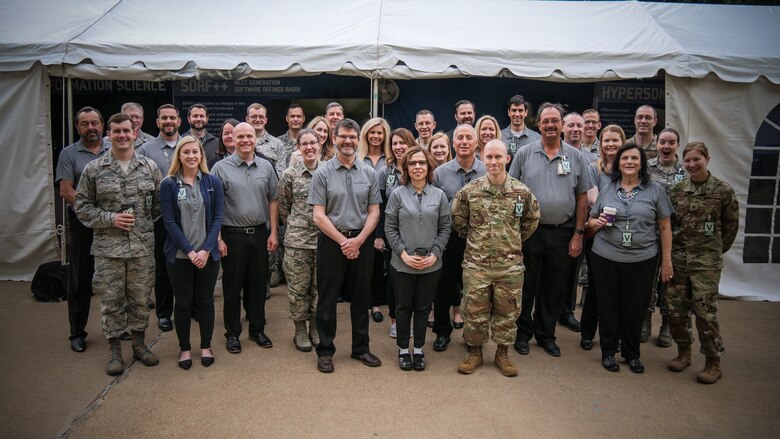 The Air Force Research Laboratory displayed advancements in 13 different technology areas at the Department of Defense Lab Day April 25, 2019, in the Pentagon center courtyard. Scientists, engineers and communicators from AFRL were on hand to answer questions and relay how these technologies address current and future military needs. (U.S. Air Force photo/Keith Lewis)