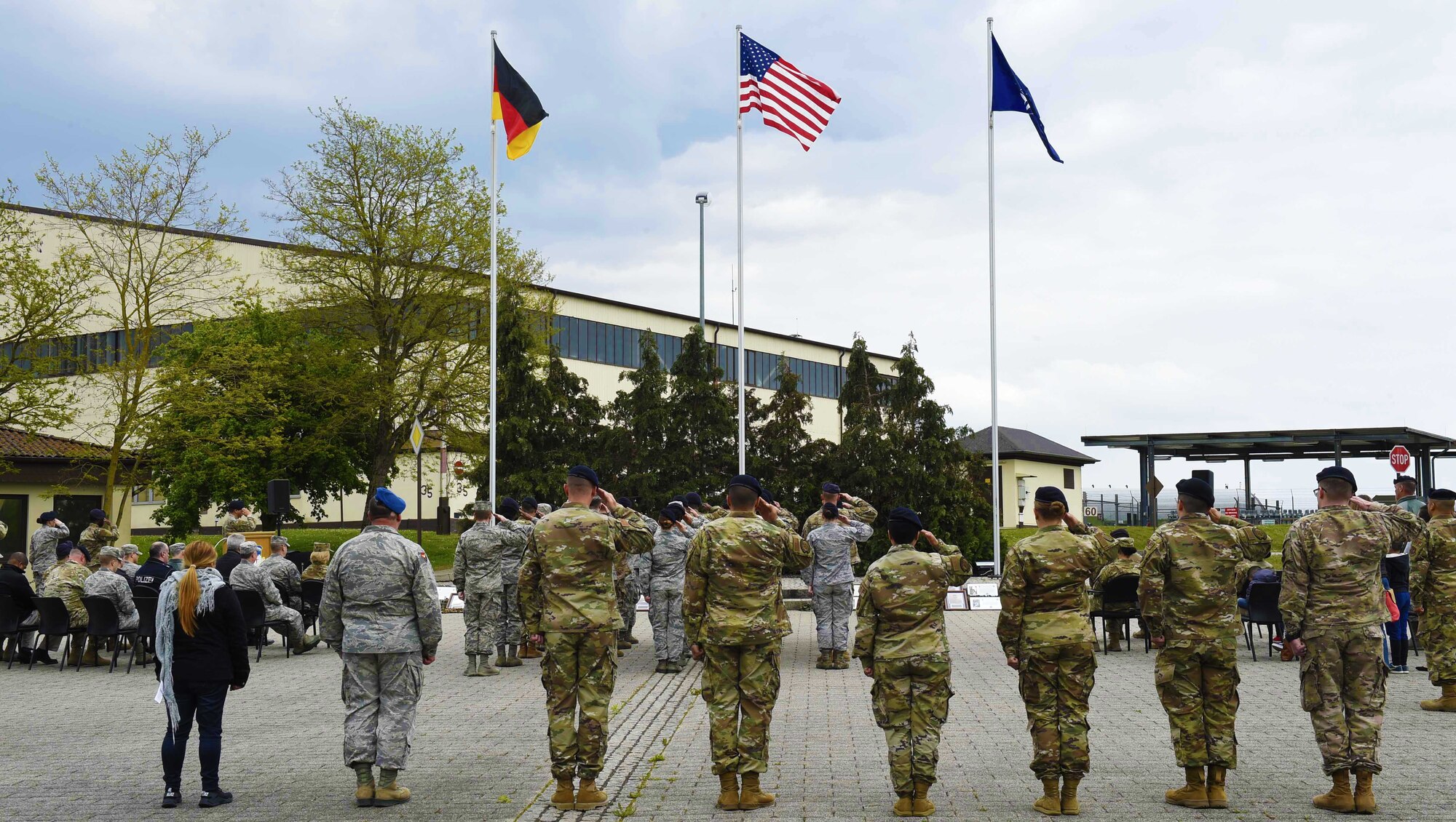 Airmen pay tribute during Police Week retreat