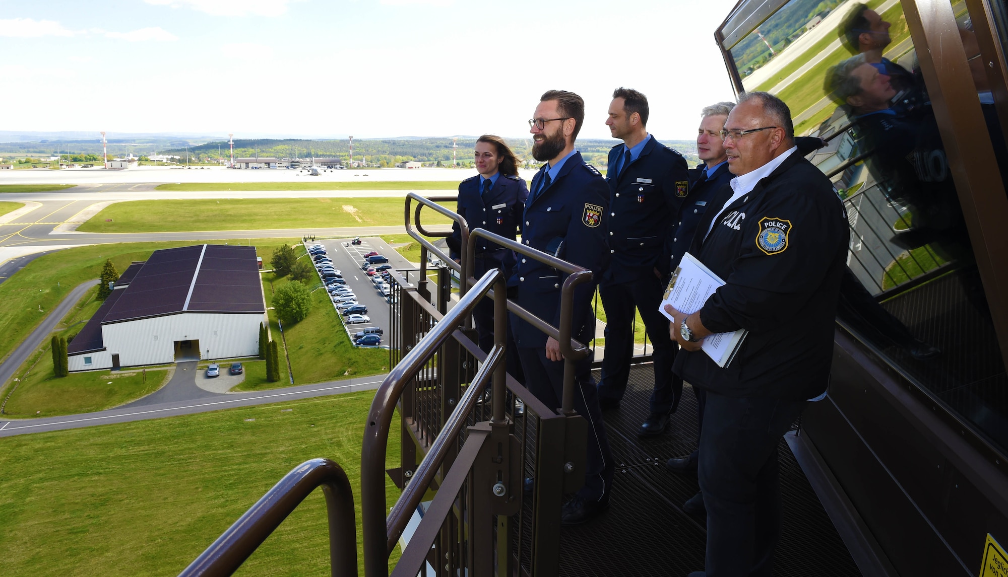 German Polizei visit Spangdahlem Air Base during Police Week